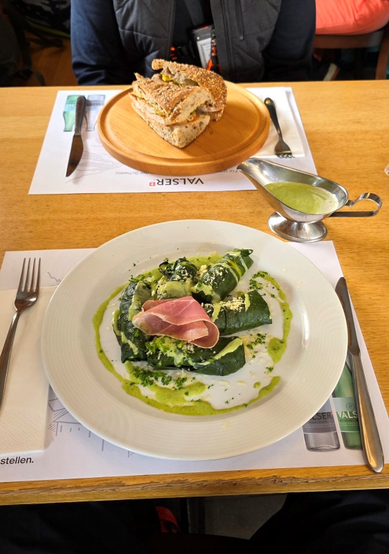 Traditional housemade capuns at Restaurant Ganni
