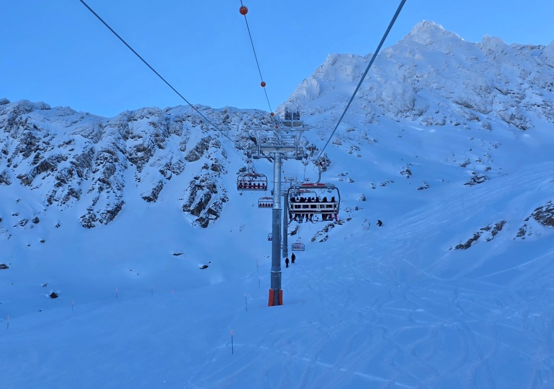 Second chair on the new Lac des Vaux 2 chairlift