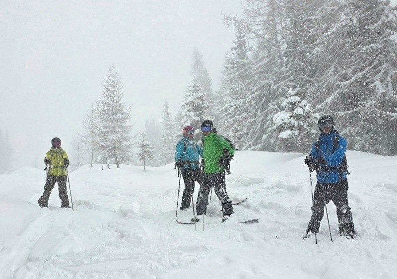 Powder day at neighbouring Bruson