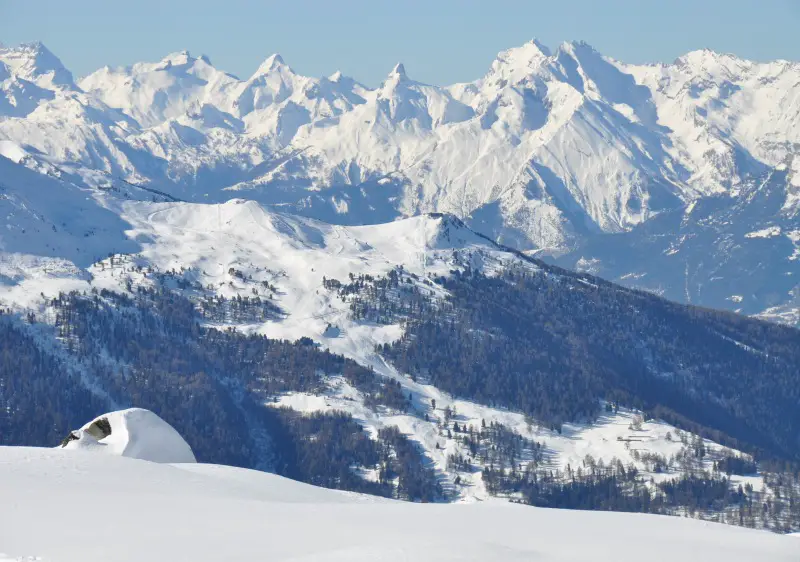 Vercorin ski resort is at the entry to Val d