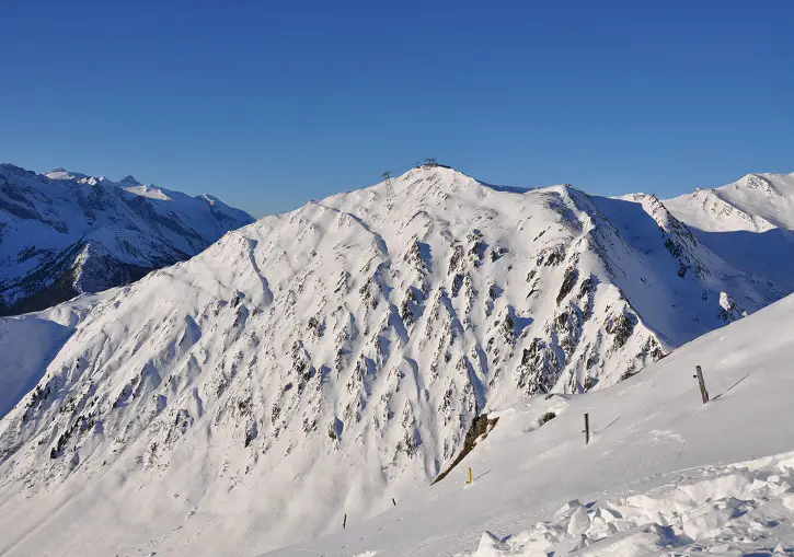 Ski terrain in Europe is vast in scope, like at Mayrhofen in Austria.