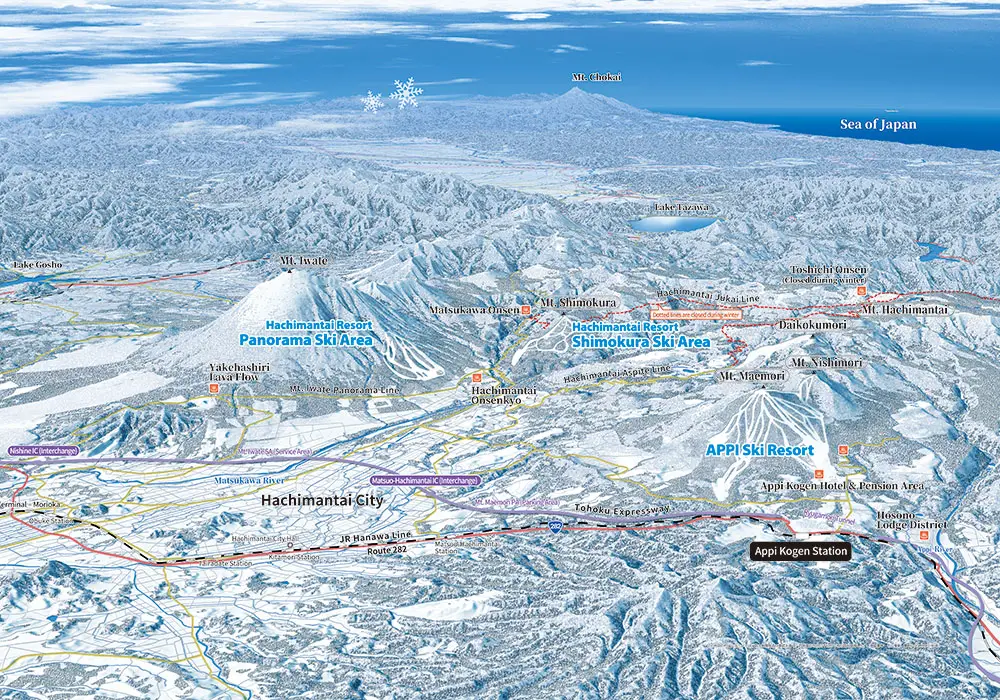 Hachimantai Region Map