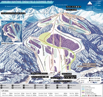 Hakuba Iwatake Ski Trail Map
