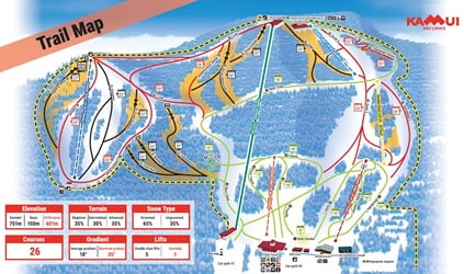 Kamui Ski Trail Map