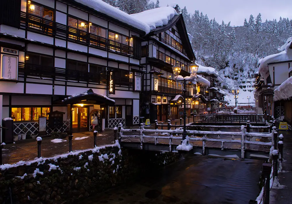 Ginzan Onsen is a popular tourist town in Yamagata