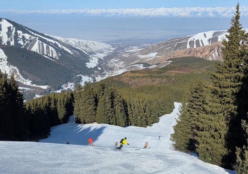 Karakol ski resort piste trail