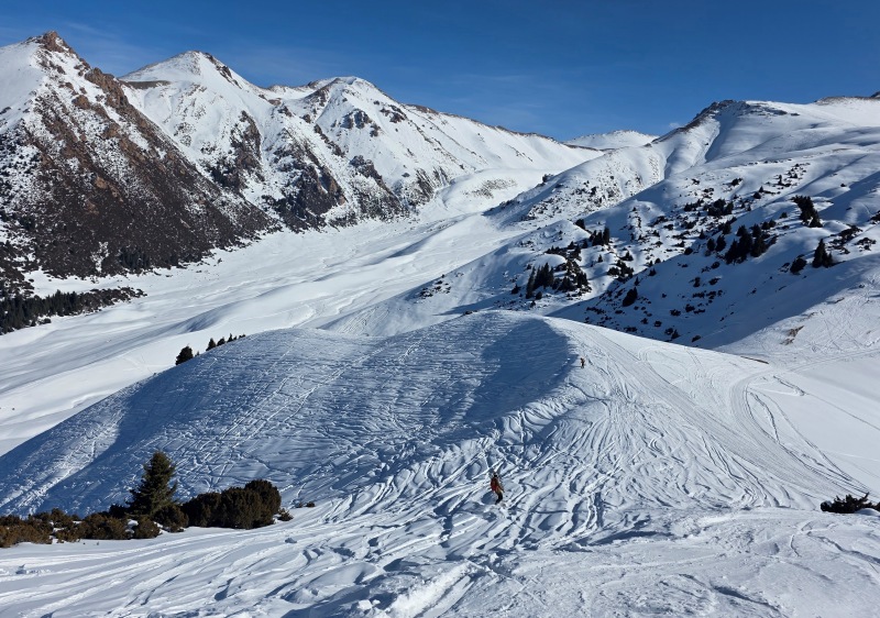 Karakol ski resort sidecountry zone