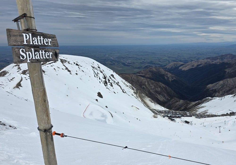 Platter Splatter is deliciously steep both on & off-piste
