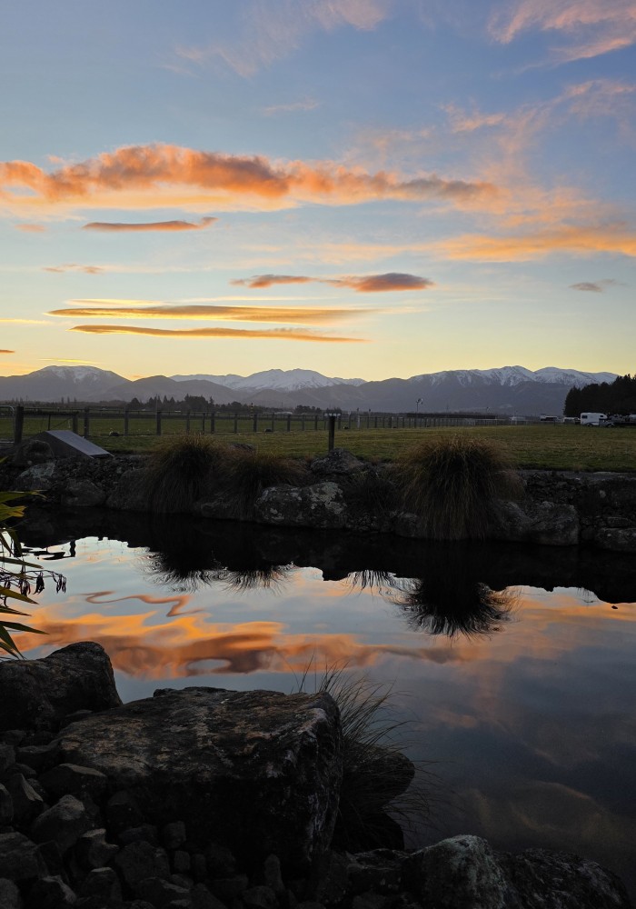 Sunset over Mt Hutt from Methven