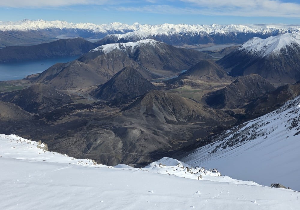 Backside view toward Lake Coleridge, Mt Cotton & Mt Ida