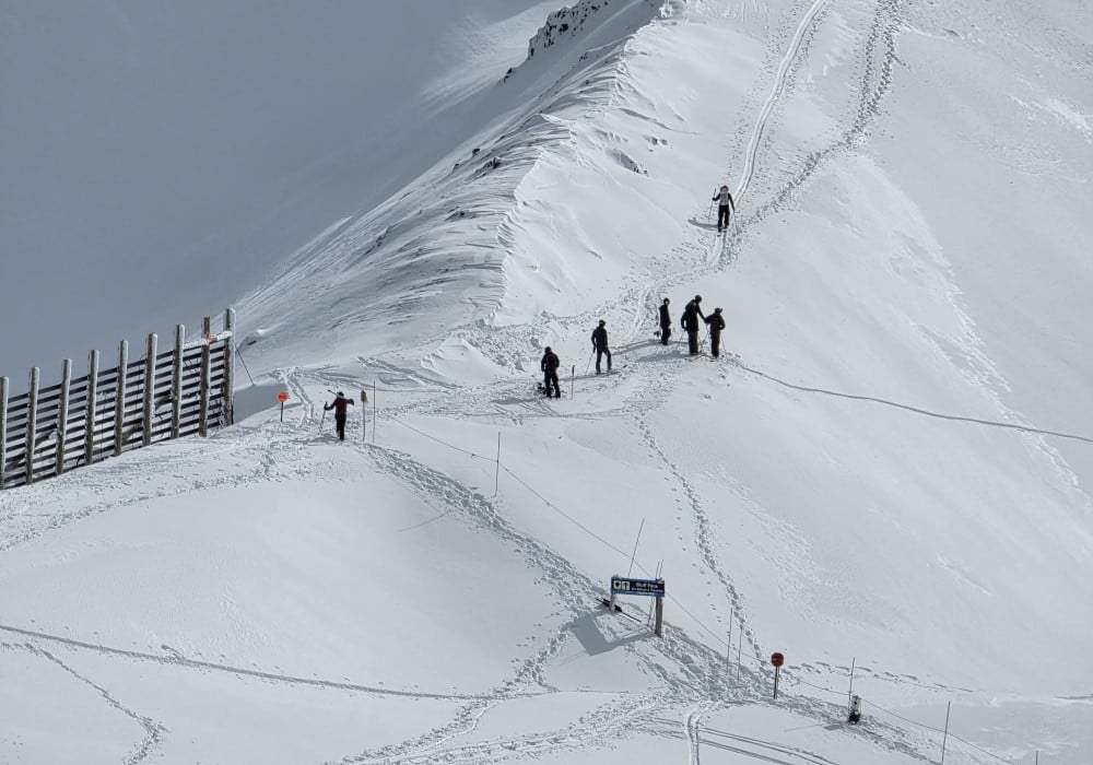 Crew heading up to Allisons Peak