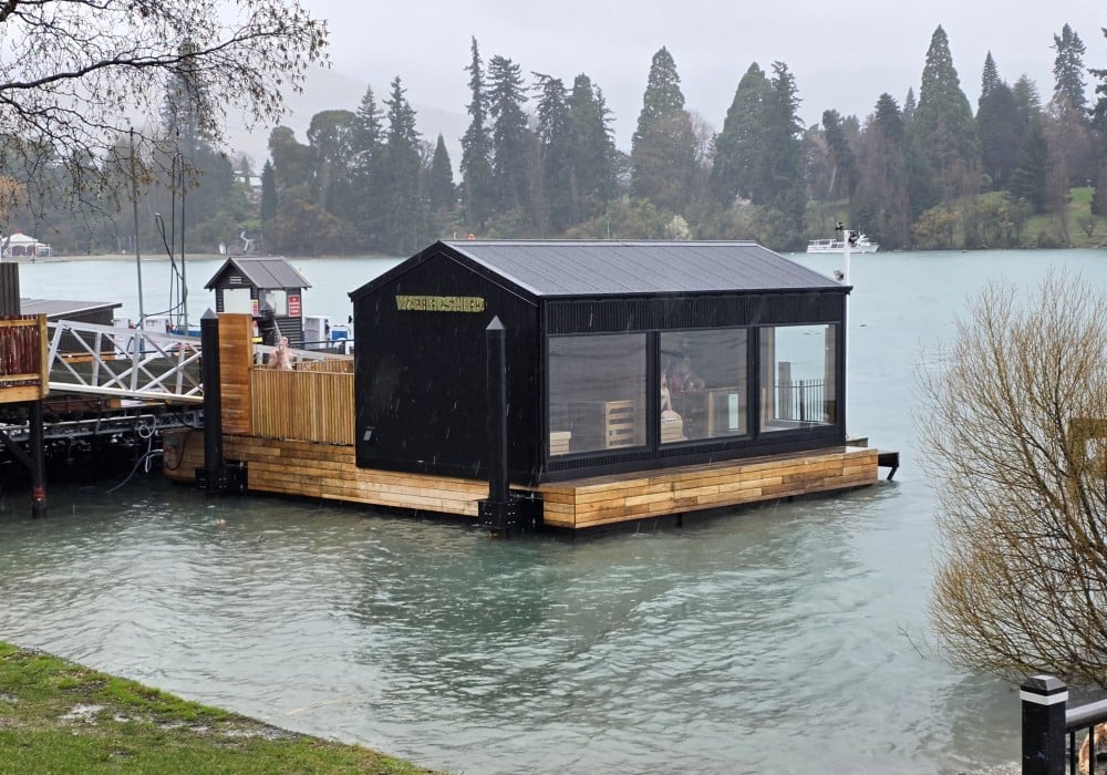 Floating sauna is a very Norwegian thing to do in Queenstown