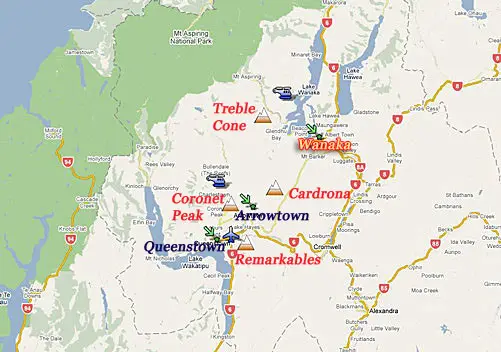 Map Of Queenstown And Wanaka Getting To Wanaka New Zealand | Travel To Wanaka