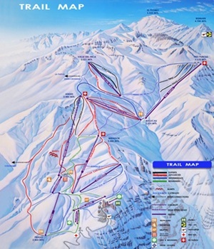 Valle Nevado Ski Trail Map