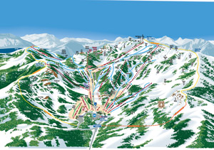 Alpine Meadows Front-Side Trail Map