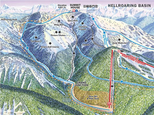 Whitefish Hellroaring Basin Trail Map